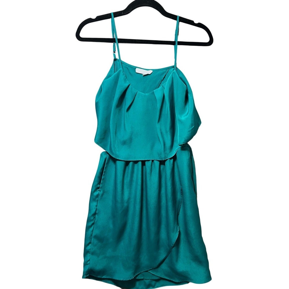 BCBGeneration Teal Popover Tulip Mini Dress XS Sleeveless